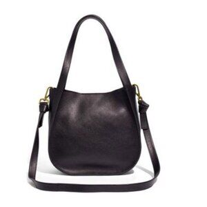 Madewell The Sydney Colorblock Shoulder Bag in True Black